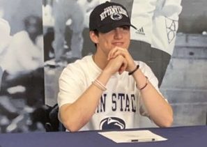 Patrick Mitchell signing for Penn State College Baseball