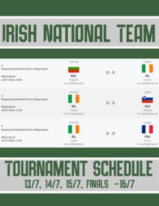 Irish National Team - Euro Schedule